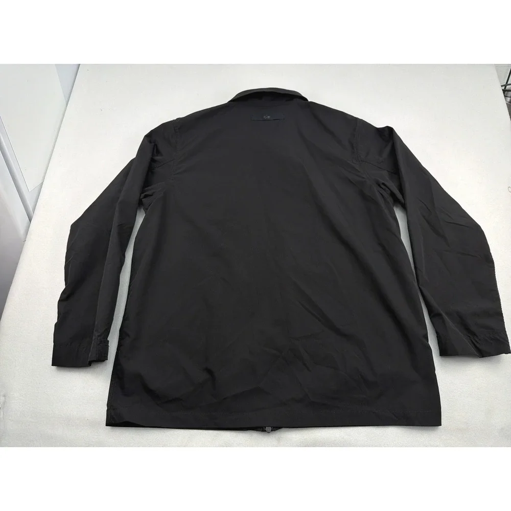 Alpha Industries Mens Full Zip Nylon Cargo Tactical Field Shirt Jacket Black 2XL